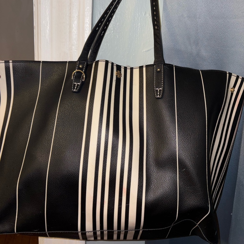 Black and White Striped Tote Bag